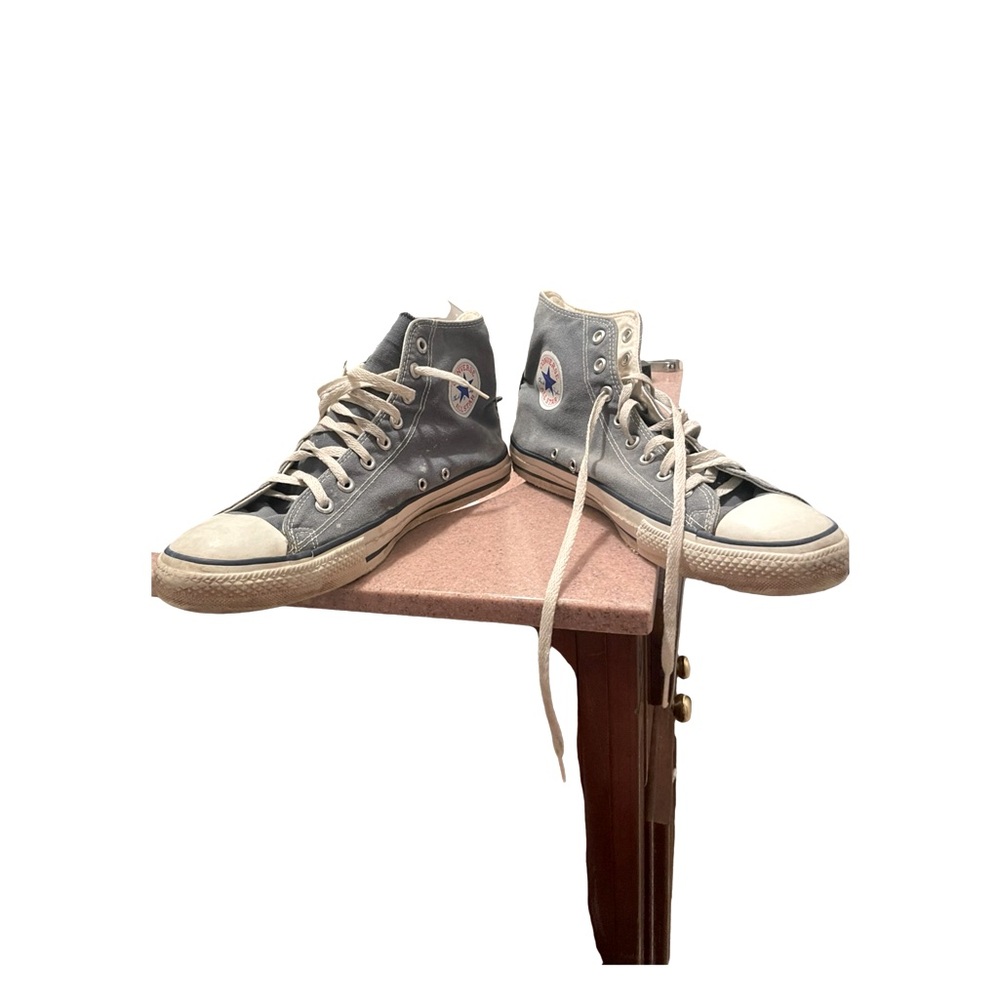 Almost 50 years old.  1970s original high top Converse Chuck Taylor All stars.